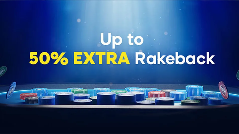 Weekly rakeback up to 50%