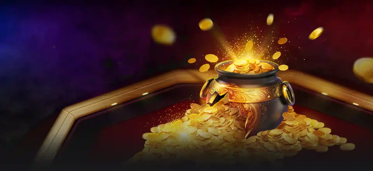 All-In Fortune key visual with a pot of gold